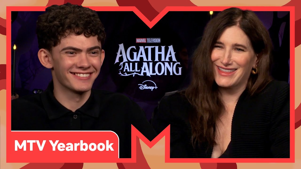 Agatha All Along Stars Joe Locke & Kathryn Hahn Play A Chaotic Game of MTV Yearbook | MTV Movies