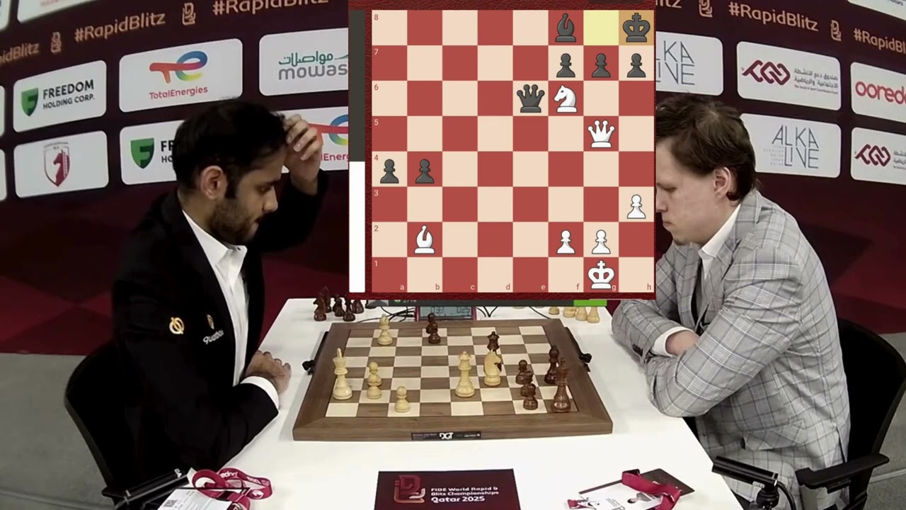 SHOCKING BLUNDER! 😱 | Arjun Erigaisi vs Vladislav Artemiev | World Rapid 2025 Round 6 #chess