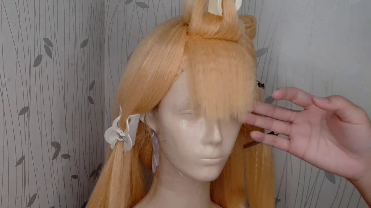 Princess peach wig tutorial