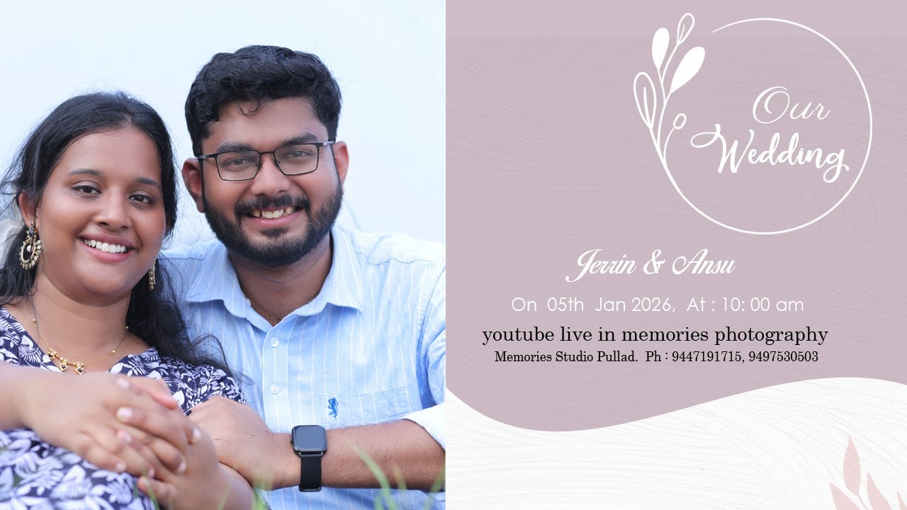 Wedding Jerrin & Ansu , on 05-01-2026 at 10.00am in memories photography