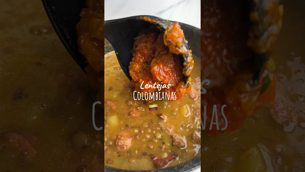 LENTEJAS COLOMBIANAS 🇨🇴👨🏻&zwj;🍳                    #lentejas #lentejasconchorizo #recetas #colombia