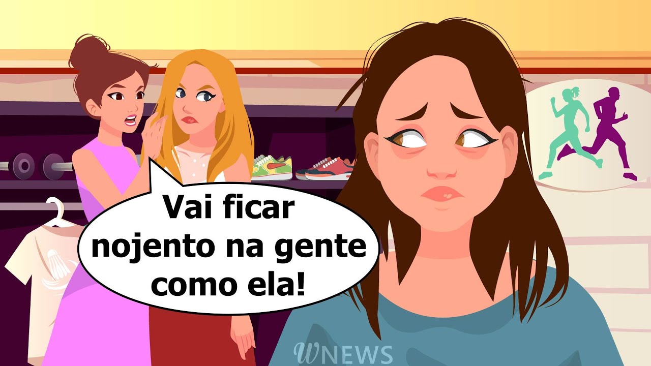 Uma garota suada entrou em uma loja de esportes e fez os vendedores rir