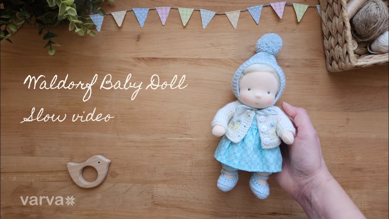Dressing a 7 inch /18 cm Waldorf baby doll 