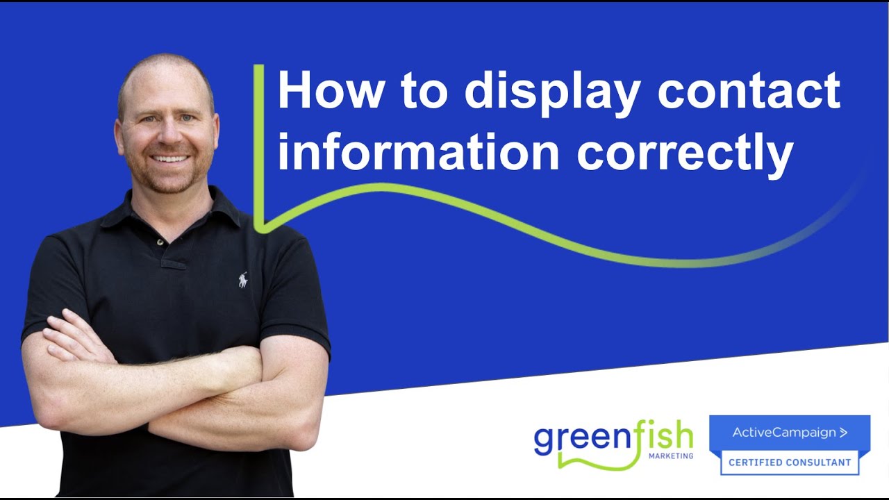 How to display contact information correctly