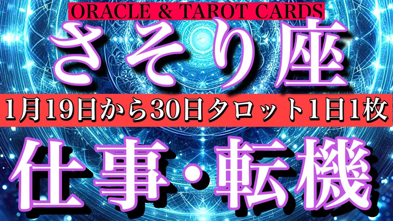 さそり座♏️仕事運1月19日から30日までタロット一枚引き！転機は？心境の変化は？⭐️
