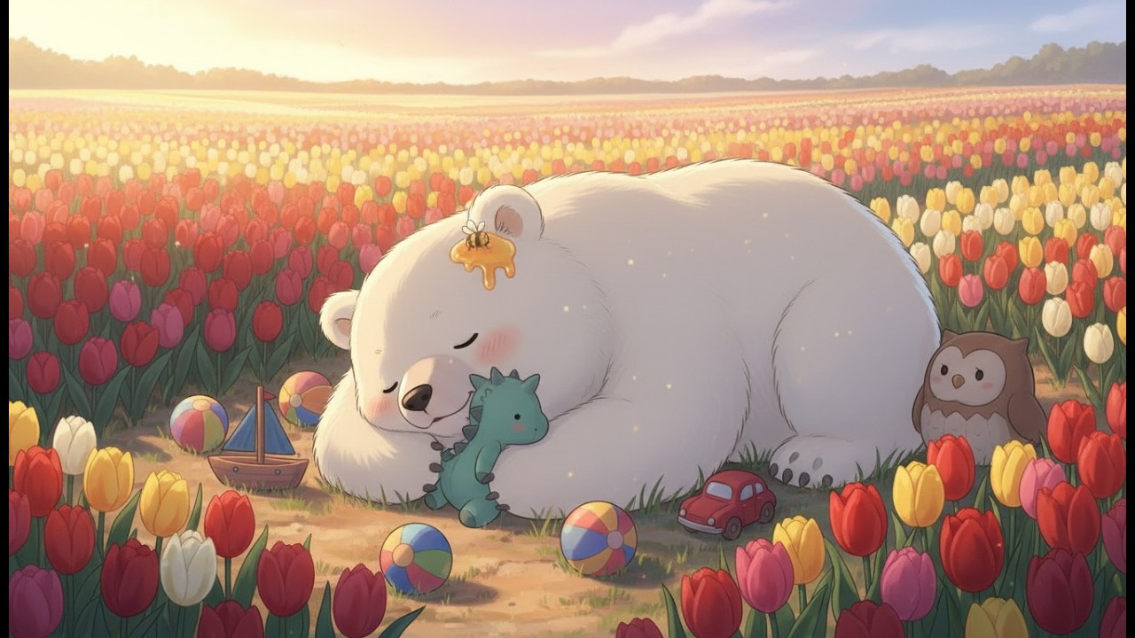 Polar bear and Tulip I Polar Bear Honey Dream 🍯✨