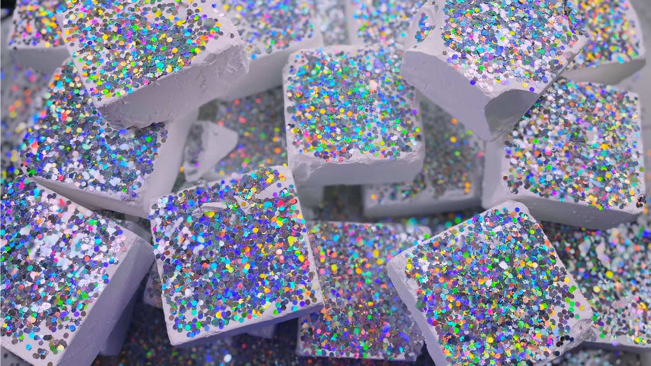 24 Blocks of BSN~Frosted in Gorgeous Glitter ✨💎✨| Thank You Pt. 1 | Gym Chalk ASMR