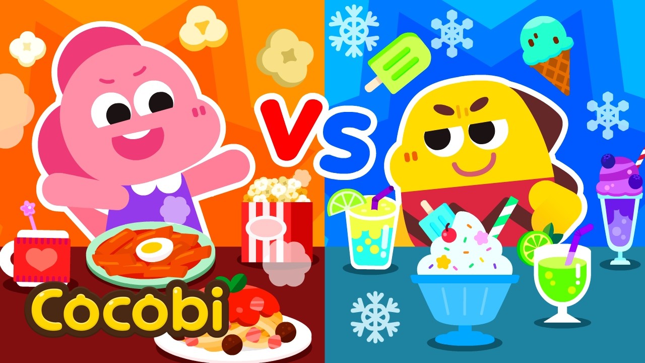 Bitwa ciepłych i zimnych potraw!🥵🥶 + Więcej zabawnych piosenek dla dzieci | Cocobi