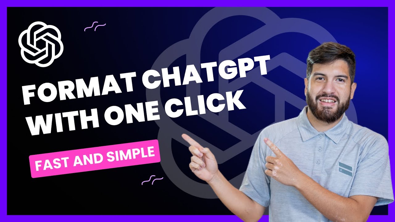 Форматируйте вывод ChatGPT в один клик | Simple Hack
