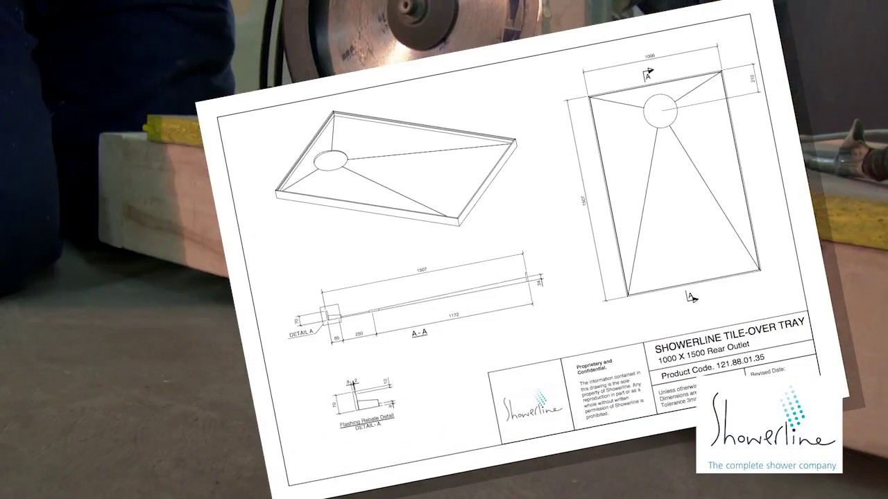 Showerline 9x9 tile over Showertray 2017