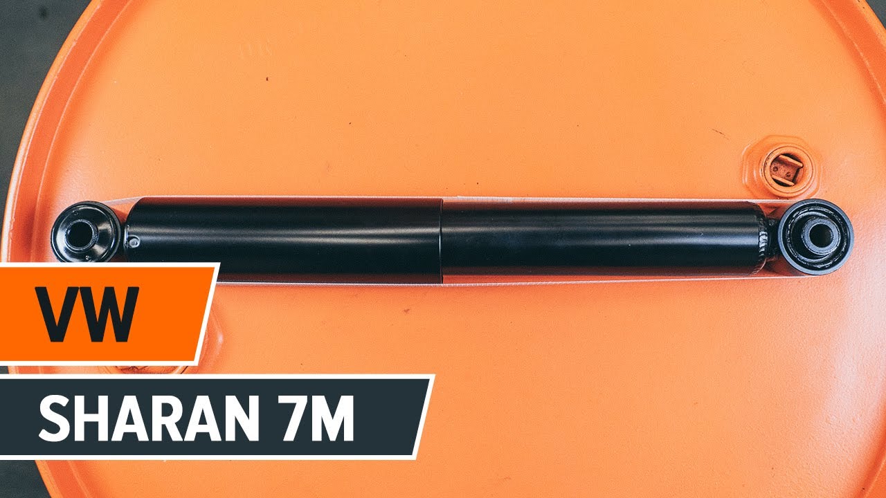 How to change rear shock absorbers on VW SHARAN 7M TUTORIAL | AUTODOC
