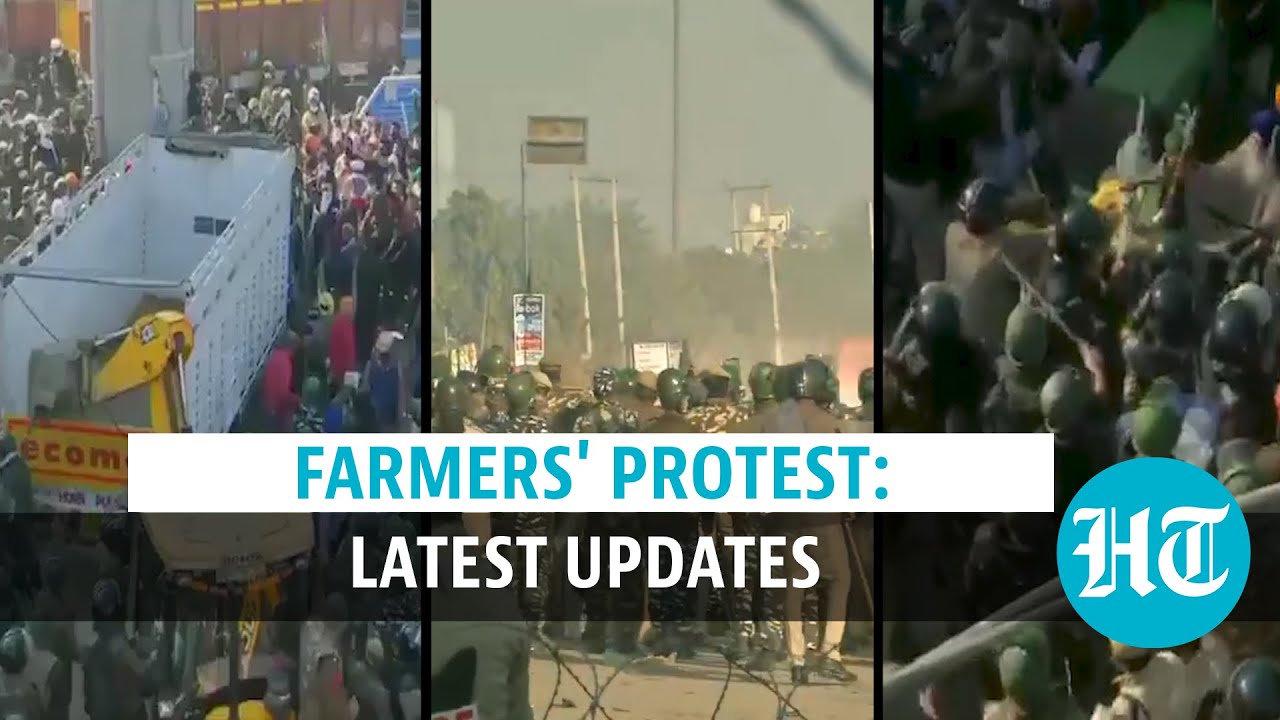 Watch: Farmers' protest intensifies, police use tear gar to disperse agitators