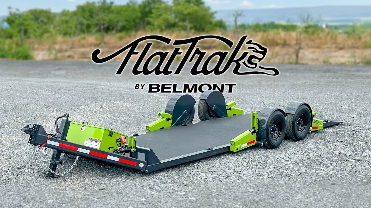 Прицепы FlatTrak Trailers 22', без пандусов, с изогнутой А-образной рамой, 14 тыс. км, лежит плаш...
