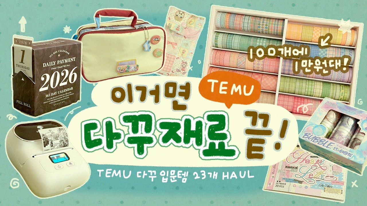 돈 아끼는 다꾸 입문 팁!💰테무깡 다꾸 기본템 하울 ✨활용 다꾸까지!