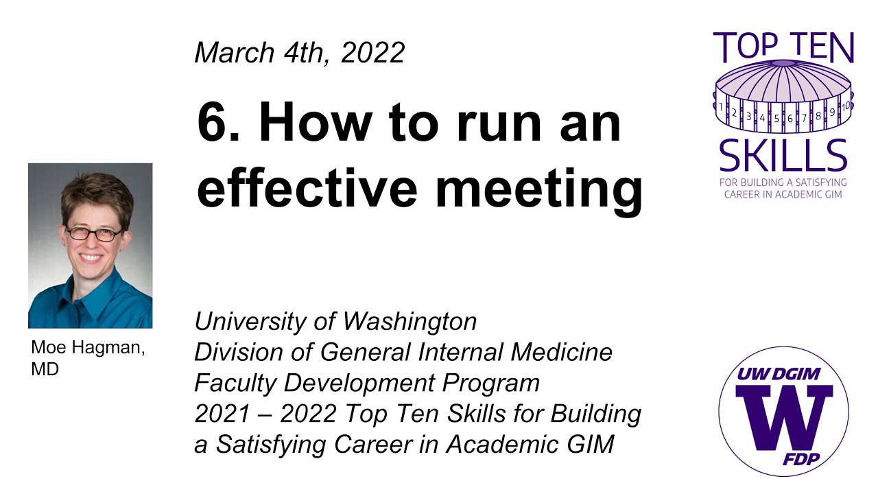 How to run an effective meeting