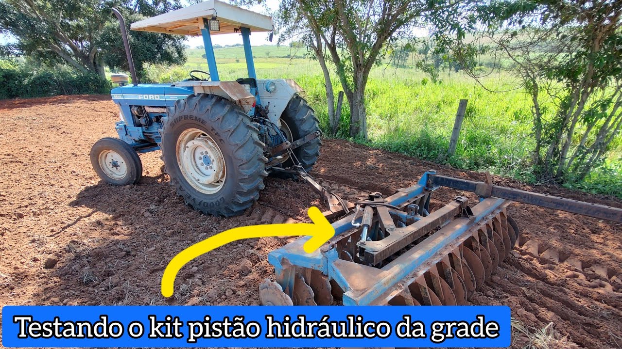 Testando o kit de abertura e fechamento hidráulico de grade niveladora em operação | Tatu 28 discos