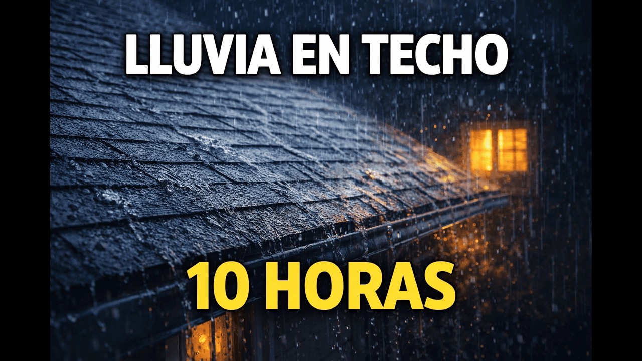 Lluvia en el Techo para Dormir 🌧️ Sonido Relajante y Acogedor | 10 Horas