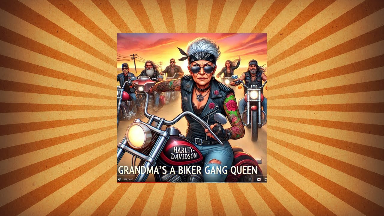 Grandma Biker Gang Queen: Song made by AI | Outlaw Country Rock