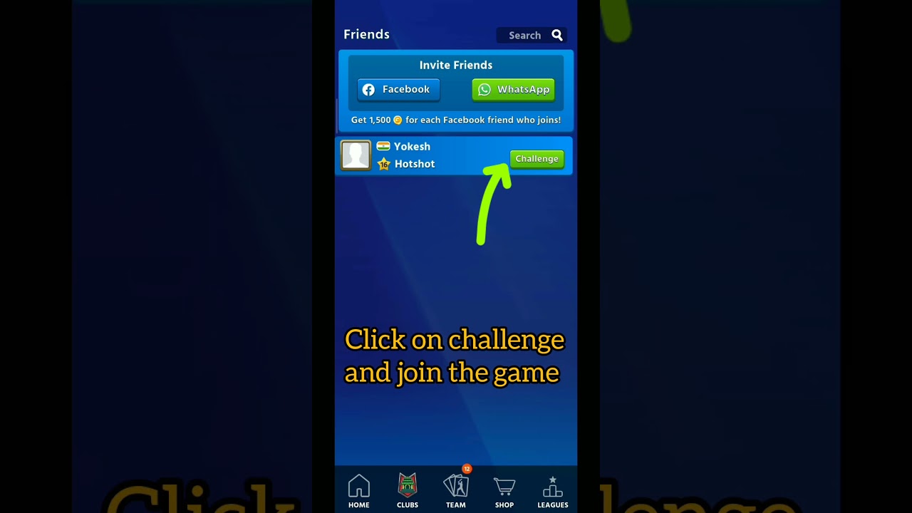 How to invite friend in cricket league #multiplayer #trending