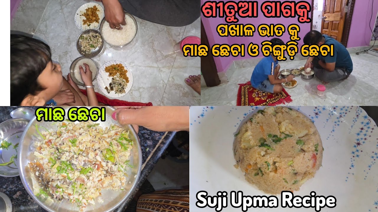 ଶୀତଦିନ ପଖାଳ🍚 ସାଙ୍ଗକୁ ମାଛ ଛେଚା ଓ ଚିଙ୍ଗୁଡ଼ି ଛେଚା🍤🦐 କି Test ଖାଇବା ଟା ପୁରା ଜମି ଗଲା 😋 |Seetanjali's Life 