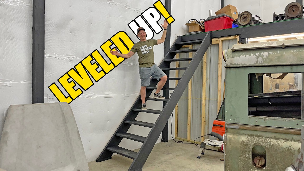 Stepping Up the Land Rover Shop - Building Custom Mezzanine Stairs