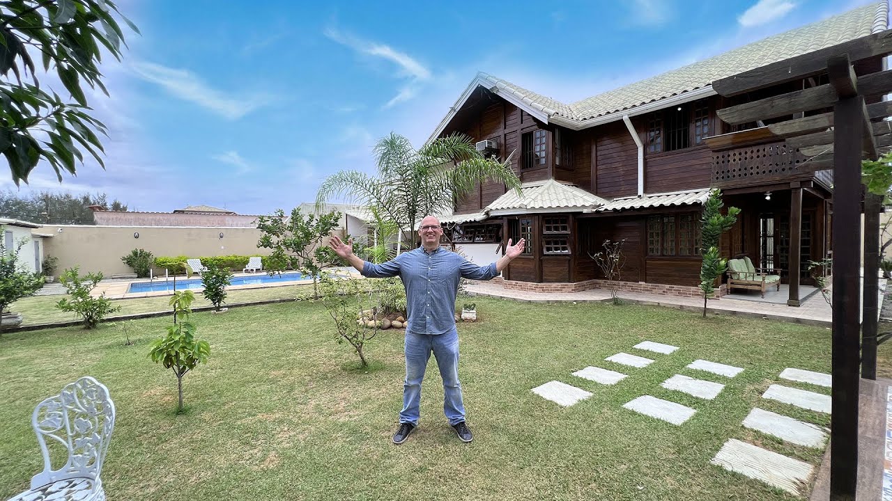 MARAVILHOSA CASA DE MADEIRA ESTILO CASA DE SERRA COM 738M² DE TERRENO | IGUABA GRANDE RJ