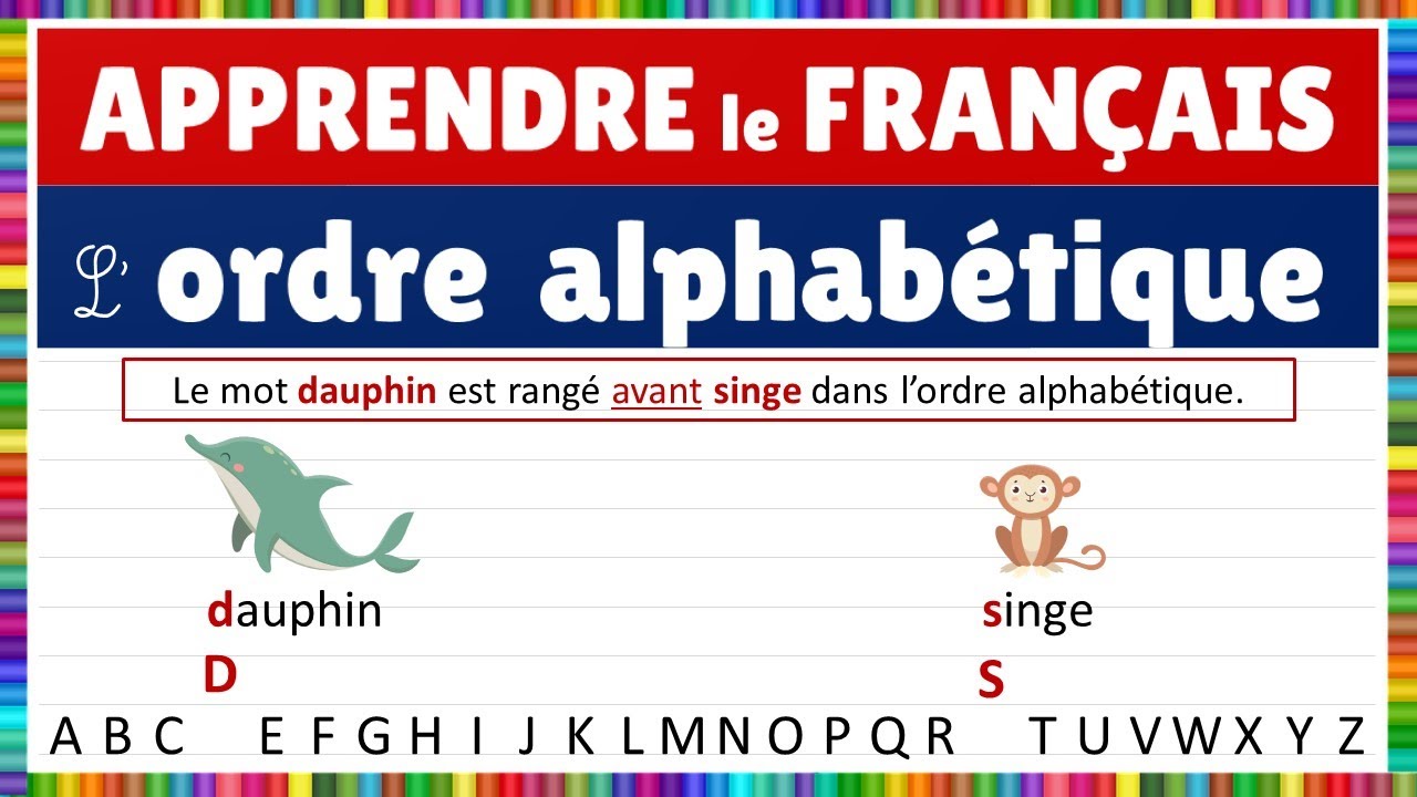 Orthographe : l'ordre alphabétique