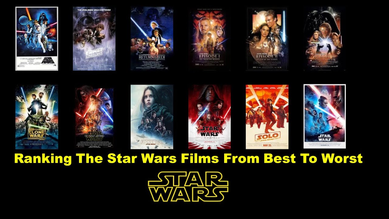 RANKING THE STAR WARS FILMS (includes the 2008 Clone Wars Film!) FROM BEST TO WORST