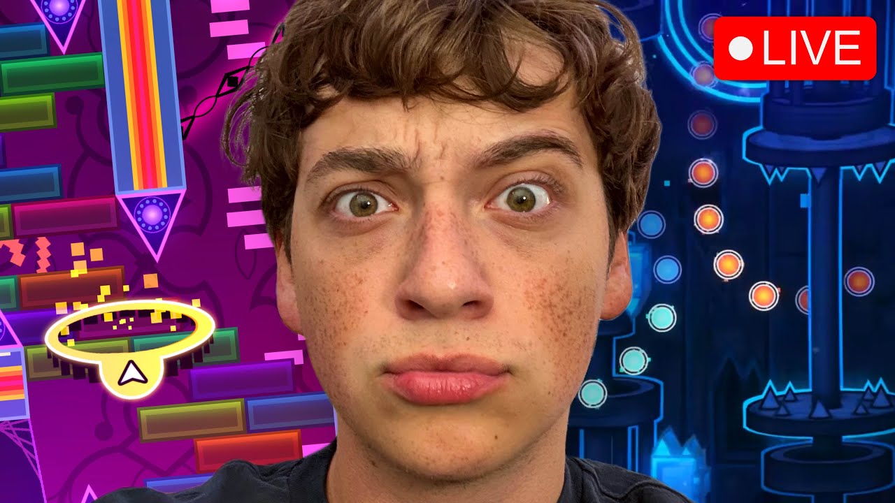 🔴GEOMETRY DASHING🔴TIME EXTREME PLACED??🔴ORBIT IS HERE🔴BEATING DEMONS🔴REACTING TO STUFF