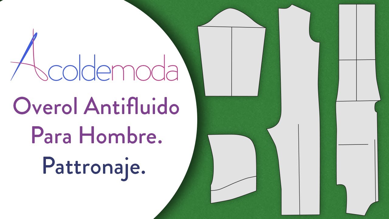 Cómo hacer el patronaje de un OVEROL ANTIFLUIDO PARA HOMBRE -DIY