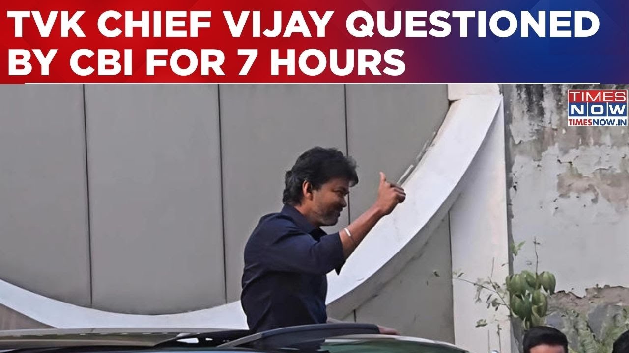 TVK Chief Vijay Leaves CBI HQ After 7-Hour Questioning In Karur Stampede Case Probe