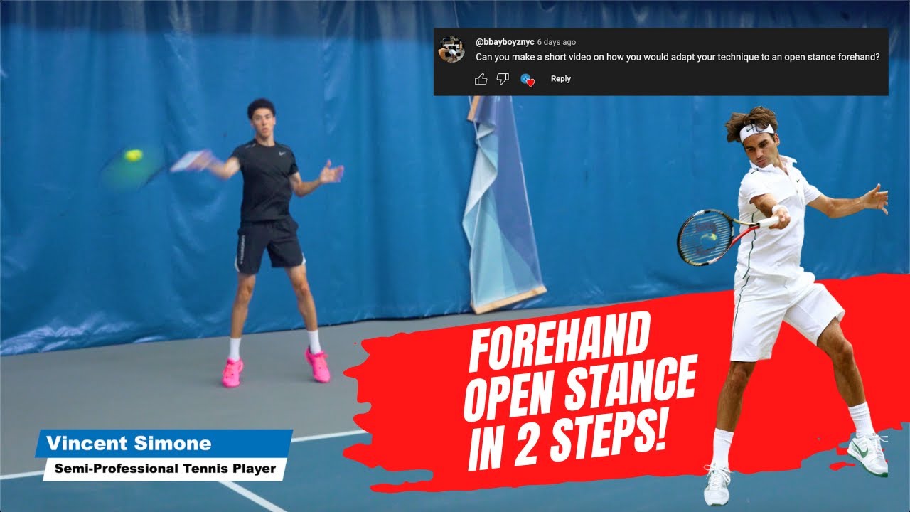 How To Hit A Forehand OPEN STANCE In 2 Steps