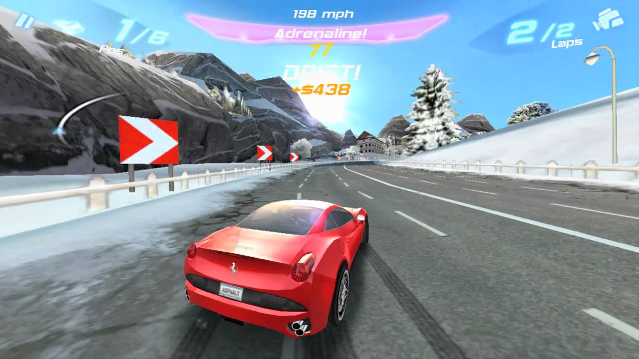 Asphalt 6 Adrenaline: Chamonix Normal Race (720p)