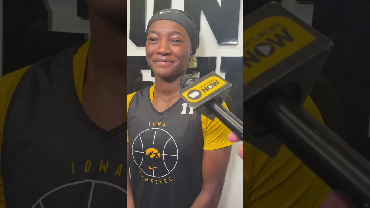 Hear from Chit-Chat Wright before Iowa women's basketball faces FDU in NCAA Tournament