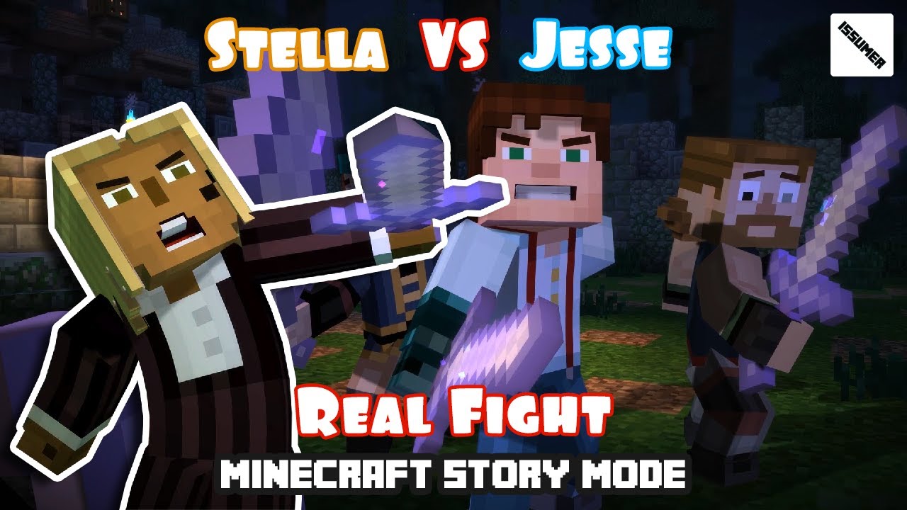 [REVERSE ROLE] STELLA VS JESSE REAL FIGHT! Minecraft Story Mode
