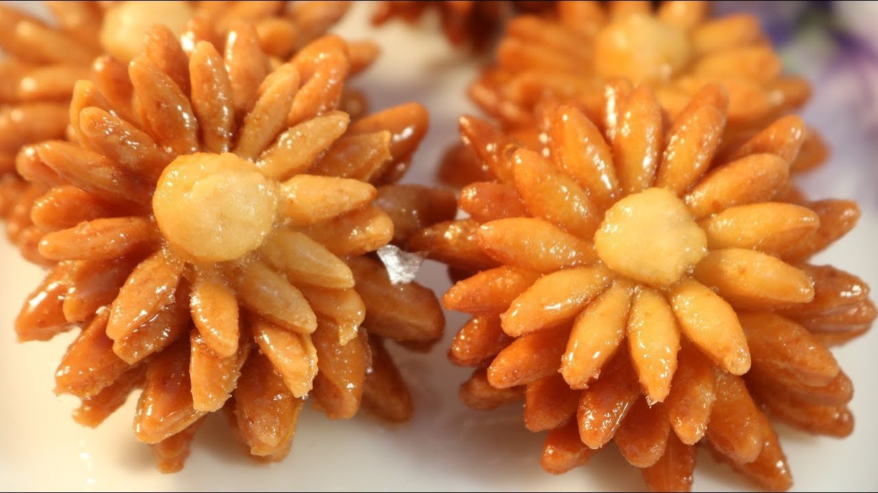 সূর্যমুখী ফুল পিঠা/Sunflower pitha /Sunflower Sweet pitha /Morocco Sweets Dessert in Bangla