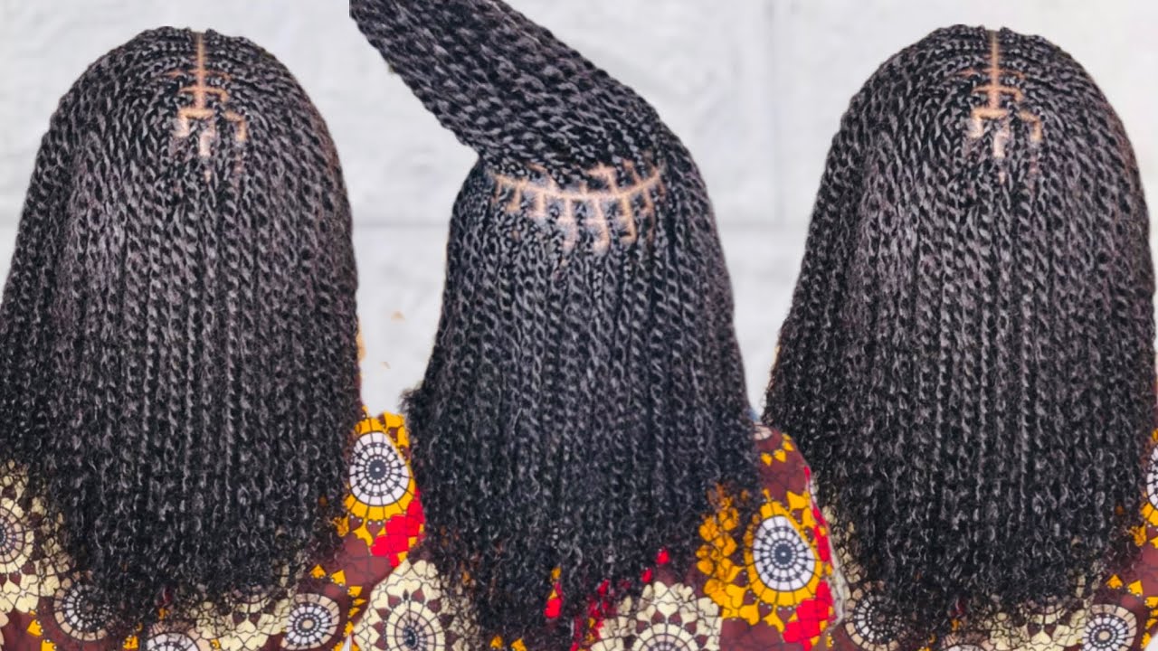 How to blend human hair with relax hair to look like Micro twist on natural hair #twostrandtwist