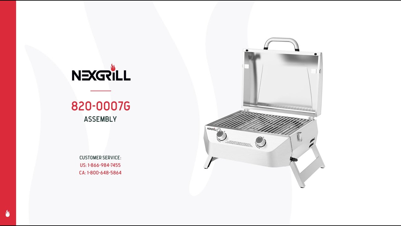2-Burner Tabletop Gas Grill in Stainless Steel (820-0007)
