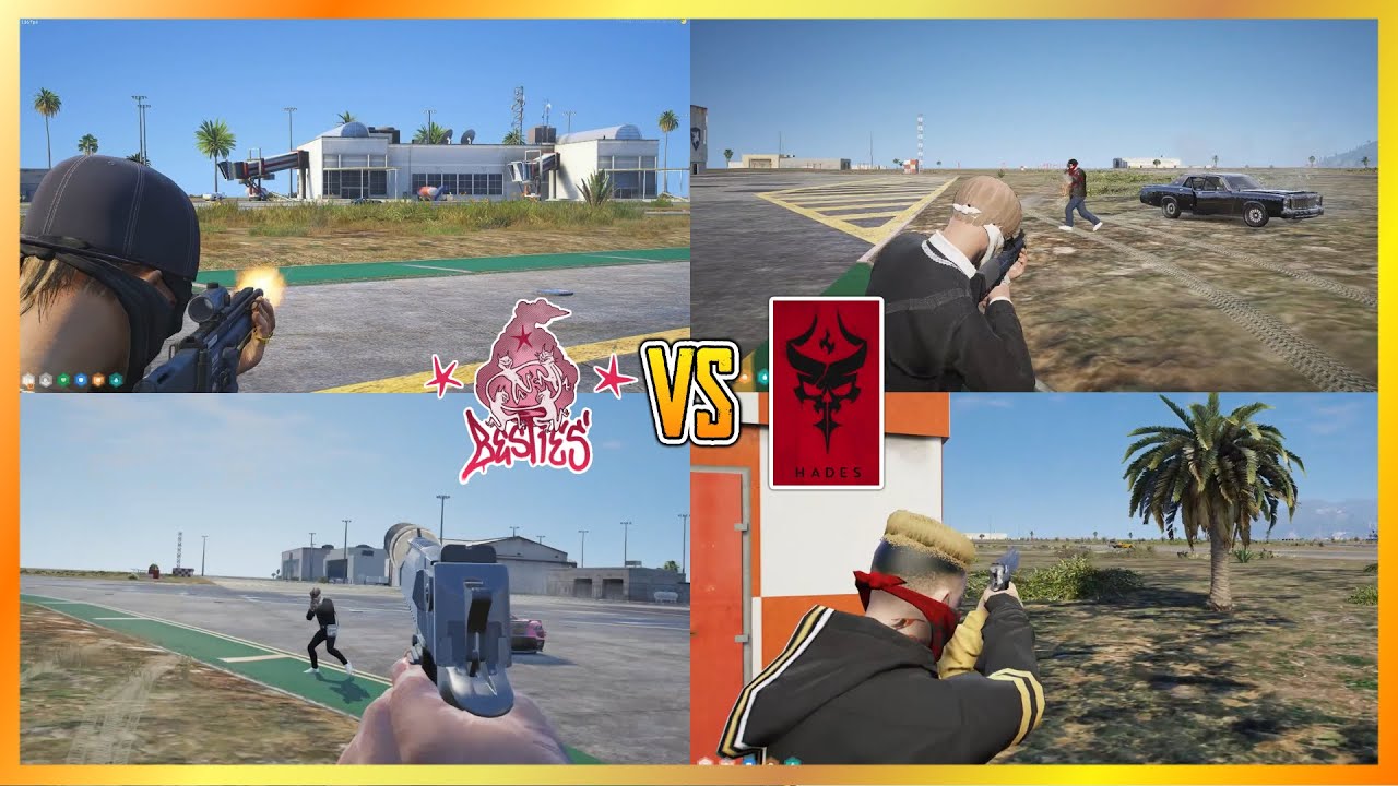 Besties Shootout With Hades At LSIA // Bank Truck (Multi POVs) | NoPixel 4.0 GTA RP