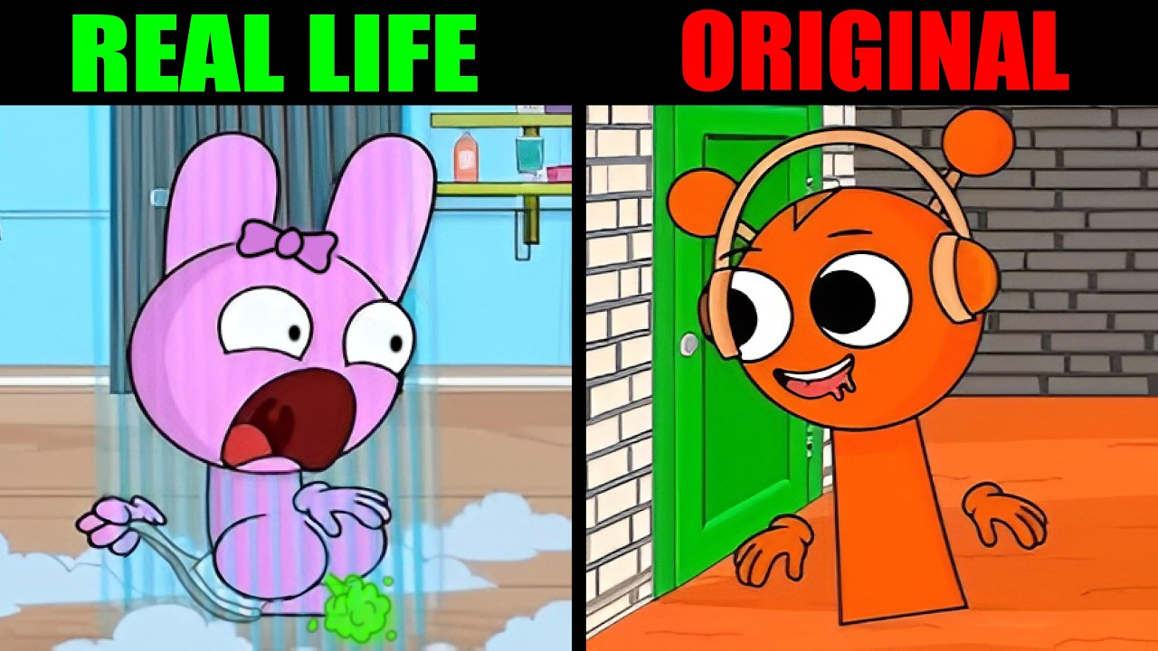 Best TikToks of Incredibox Sprunki | Oren x Pinki😱Someone is watching me😱😱 | REAL LIFE vs ORIGINAL