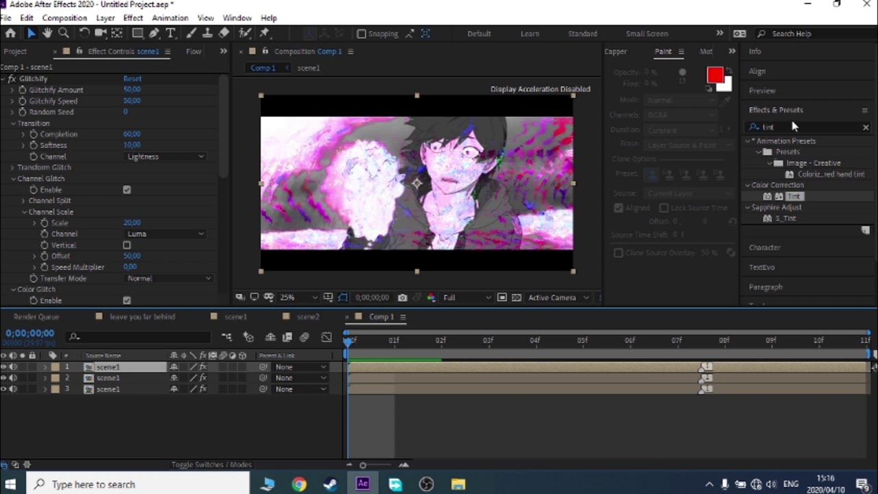 AMV glitch tutorial // After Effects (AE)