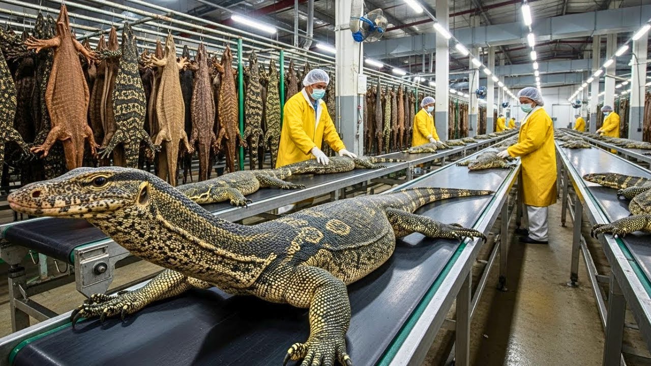 Inside the Monitor-Lizard Leather Factory: From Farm to Exotic Luxury Accessories | Full Process