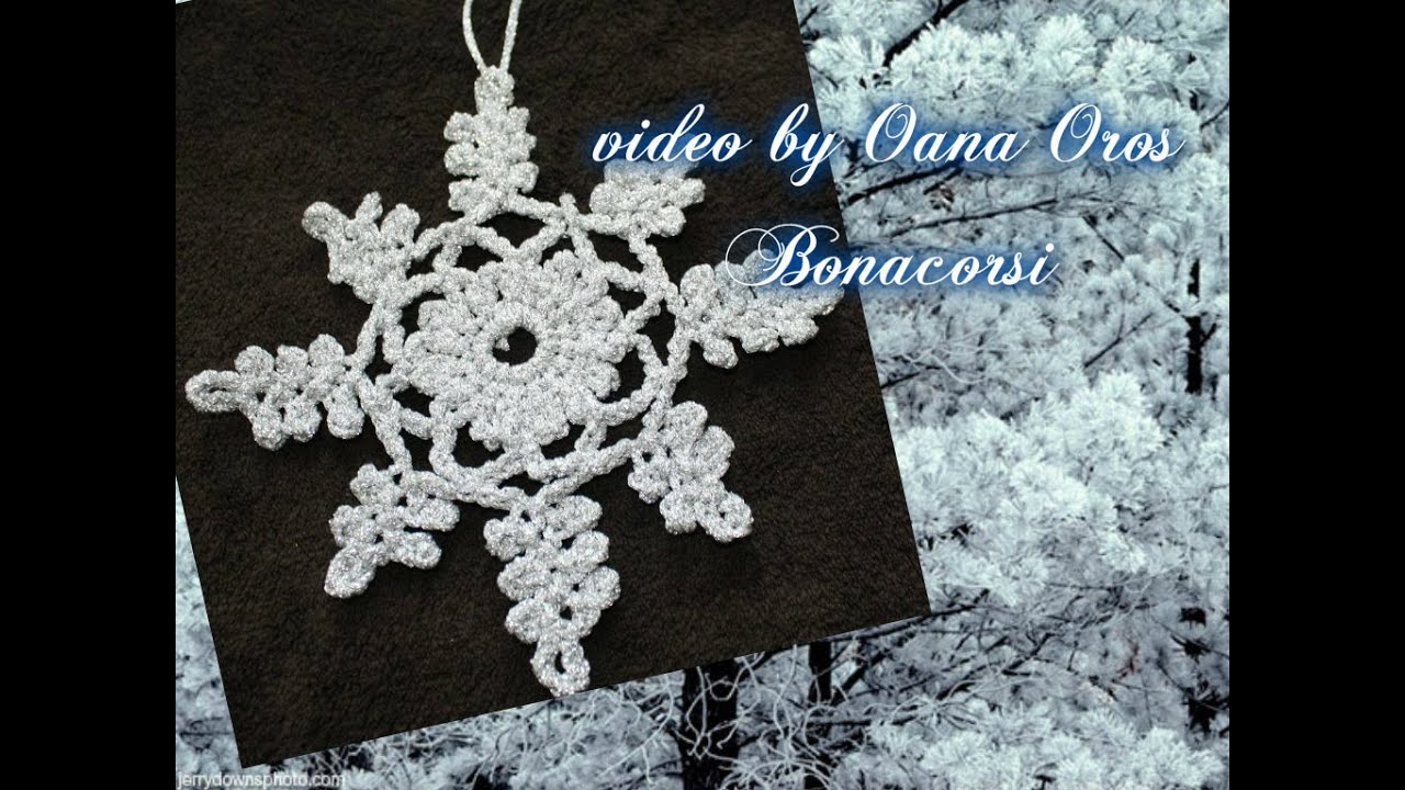 cristallo di neve all'uncinetto