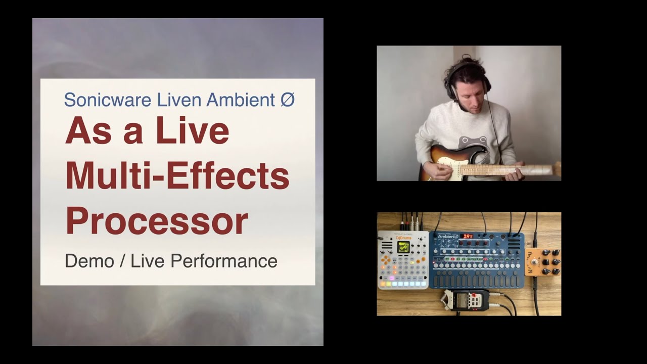 Using the Sonicware Liven Ambient Ø as Live Multi-Effects Processor w/ New Firmware Update + CyDrums