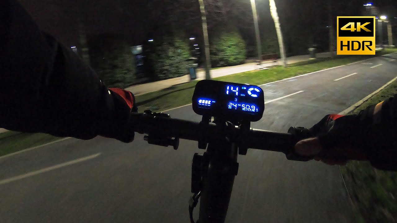 Navee N65 Electric Scooter - Night Ride (Environment Sound Only) 4K