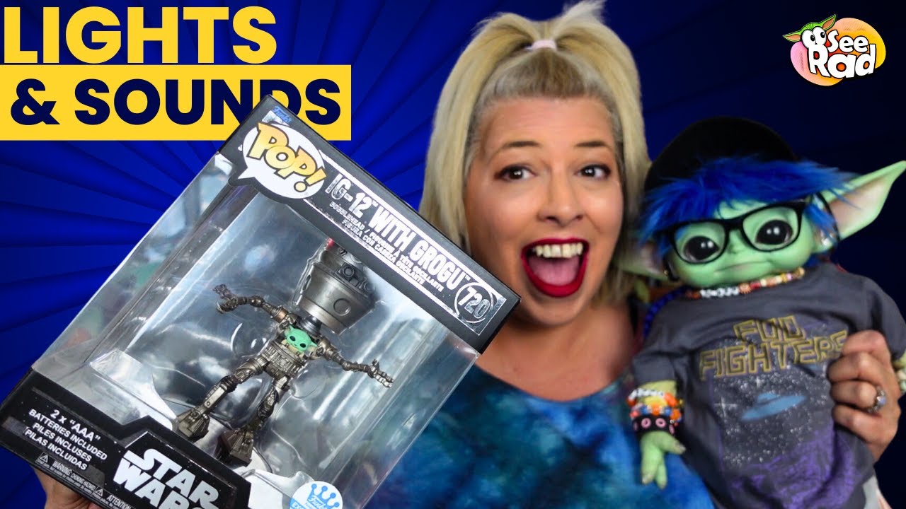 Распаковка Funko Pop! Deluxe LIGHTS AND SOUNDS IG-12 WITH GROGU