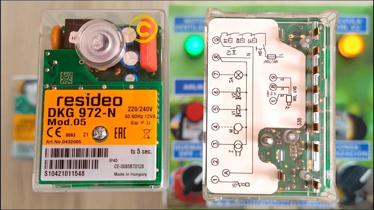 CONTROL DE LLAMA O CENTRALINA HONEYWELL-SATRONIC - RESIDEO DKG 972 – N DIAGRAMA DE CONEXIÓN