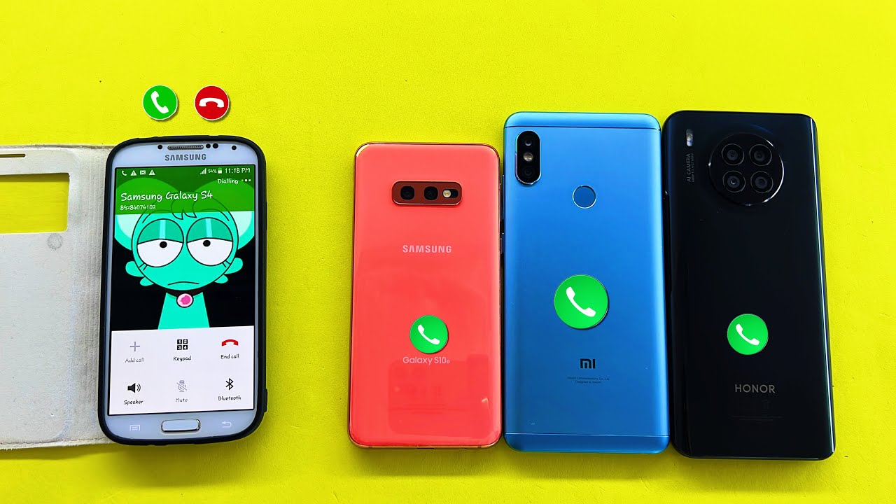 Samsung S4 Calling On Samsung S10e, Xiaomi Redmi N5, Honor 50 Lite/ Incoming & Outgoing Call