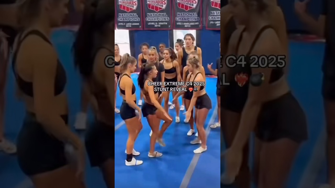 C4 stunt reveal 2025 🔥💣 #allstarcheer #stunts #team #fypyoutube #fypage #fypシ゚viral #fyp
