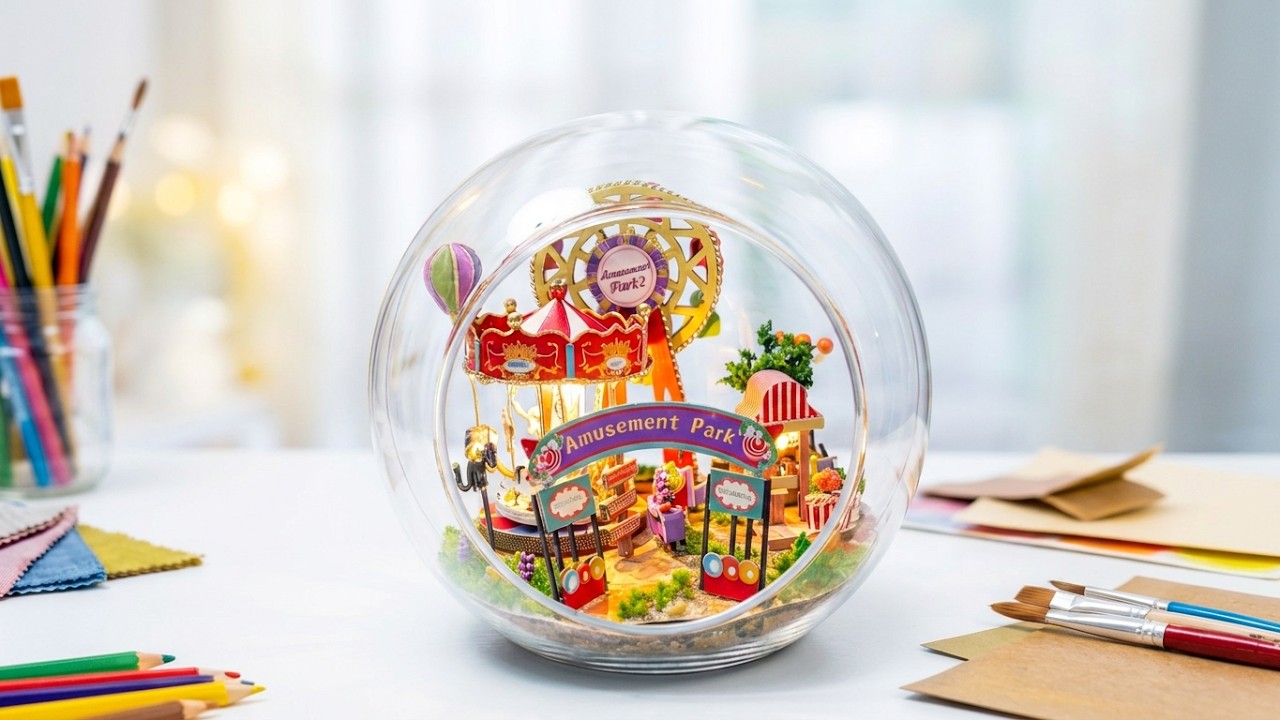 Amusement Park TUTO DIY miniature ball dollhouse Crafts & co - Action 